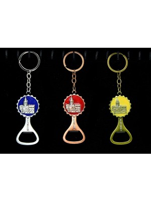 Özgürce Metal Galata Kulesi Anahtarlık ve Açacak, 13 cm Çok Fonksiyonlu Aksesuar