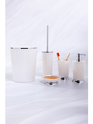 PremiumPort Şık ve Kullanışlı Beyaz Banyo Seti, Pratik ve Estetik Kullanım Sağlar