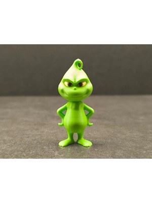 Özgürce Sevimli Grinch Karakterli Anahtarlık - Renkli ve Eğlenceli Tasarım