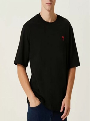 Efnaz Style Unisex Bisiklet Yaka Baskılı Oversize T-Shirt - Siyah