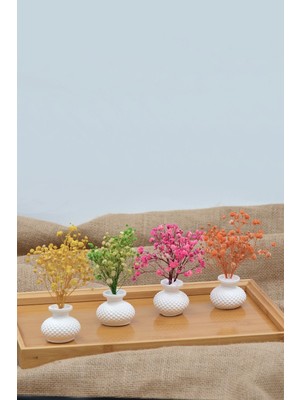 Özgürce 4'lü Mini Vazo Seti, Çiçekli Süslük ve Kahve Yanı Sunumu