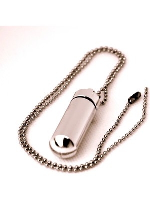 Tamgacrafts Dilek Kapsülü Kolye Dua Not Kül Muska Saklama Alüminyum Nikel Kaplı Top Zincir