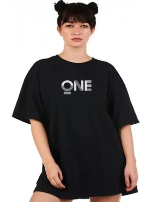 Efnaz Style Unisex Baskılı Oversize T-Shirt - Siyah