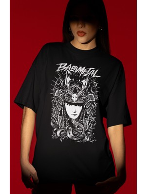 Sevbano Babymetal Rock Metal Müzik Grubu Ön Baskılı Unisex Oversize Tişört
