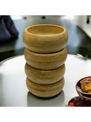 Özgürce 4'lü Bambu Kase Takımı, Şık ve Doğal Sunum Seti