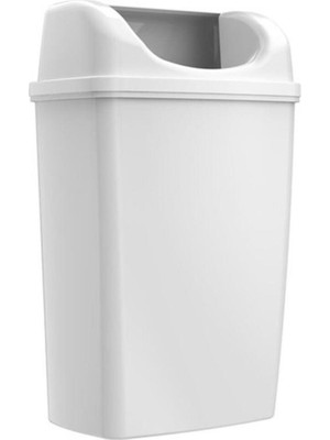 PremiumPort Şık Beyaz Duvara Monte Çöp Kovası 25 Litre