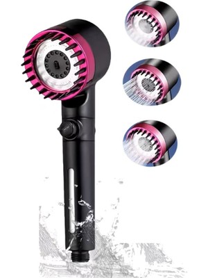 PremiumPort Renkli 3 Modlu Filtreli Duş Başlığı, Şıklık ve Fonksiyonellik Bir Arada