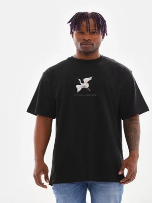 Efnaz Style Unisex Baskılı Oversize T-Shirt - Siyah