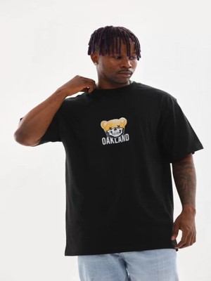 Efnaz Style Unisex Baskılı Oversize T-Shirt - Siyah