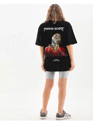 Efnaz Style Unisex Baskılı Oversize T-Shirt - Siyah