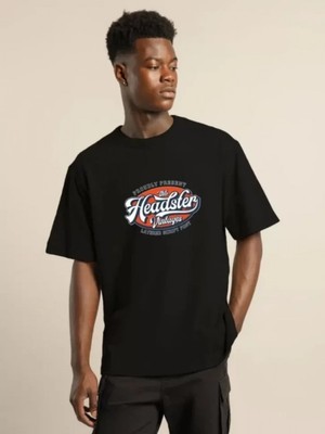 Efnaz Style Unisex Baskılı Oversize T-Shirt - Siyah