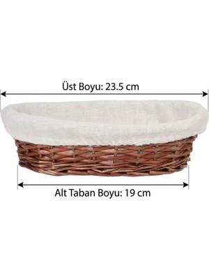 Özgürce Oval Hasır Bezli Hamur Mayalama Sepeti, 24 Cm, Doğal ve Şık Tasarım