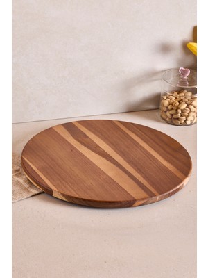 Özgürce 36 cm Sunum Tabağı, Akasya Desenli, Şık ve Kullanışlı Tasarım