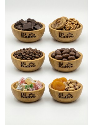 Özgürce 6’lı Mini Bambu Lokumluk Seti, Şık ve Doğal Sunum Için Ideal