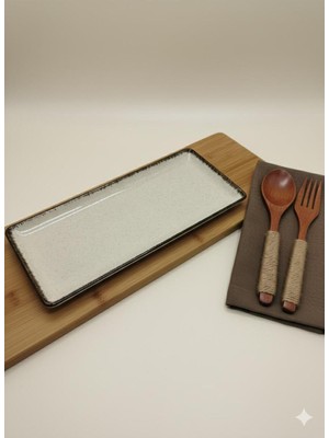 Özgürce Dikdörtgen Düz Tabak Tarçın 35X15 Cm, Şık ve Kullanışlı Tasarım