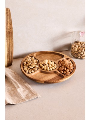 Özgürce Şık 5 Bölmeli Çerez Tabağı, 35 Cm, Pratik ve Zarif Tasarım