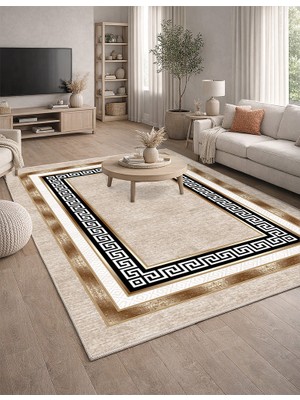 Lioara Home Modern Dijital Baskı Halı |  Yıkanabilir Kaymaz Taban Salon & Yatak Odası Halısı