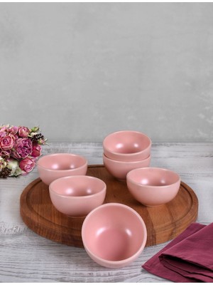 Özgürce Açık Pembe Bulut Mini Çerezlik ve Sosluk Seti, 8 Cm, 6'lı Paket