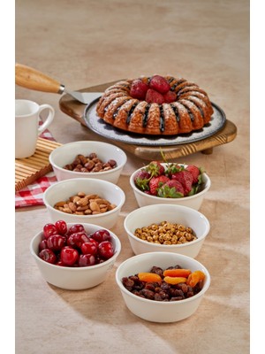 Özgürce 6'lı 10 cm Porselen Çerezlik Seti, Modern ve Şık Tasarım