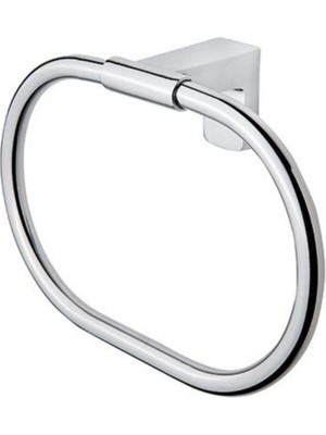 PremiumPort Modern Chrome Halka Havlu Tutucu, Şık ve Dayanıklı Tasarım