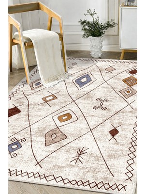 Lioara Home Iskandinav Modern Dijital Baskı Halı |  Yıkanabilir Kaymaz Taban Salon & Yatak Odası Halısı