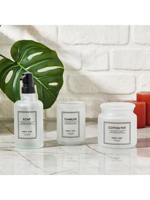 PremiumPort Şeffaf 3'lü Banyo Aksesuar Seti, Modern ve Şık Tasarım