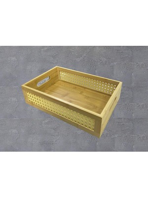 Özgürce Bambu Hazeranlı Çok Amaçlı Organizer 40X28 Cm, Şık ve Fonksiyonel Depolama