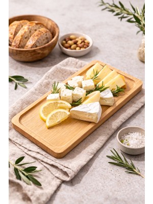 Özgürce Dikdörtgen Bambu Sunum ve Organizer Tabağı, Yağdanlık Altlığı 22,5 cm