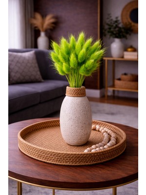 Özgürce Yeşil Lagurus Bunny Tail Grass 40 Baş, Dal 30-40 Cm, Şoklanmış Kurutulmuş Çiçek