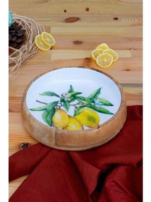 Özgürce Şirin Mango Ağacından Sığ Kase, Doğal ve Zarif Tasarım