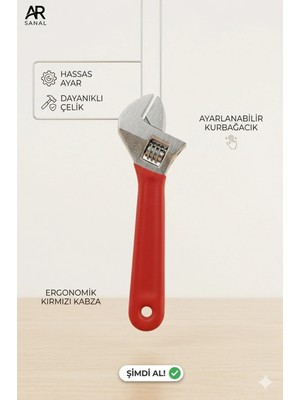 GK Tools Mini Kurbağacık Anahtar - Ayarlanabilir Küçük Boy Ingiliz Anahtarı - Hobi Tamir ve Cep Tipi El Aleti