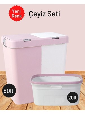 PremiumPort Pratik ve Şık Ikili Kirli Çamaşır Sepeti Seti, Pratik Depolama Çözümleri