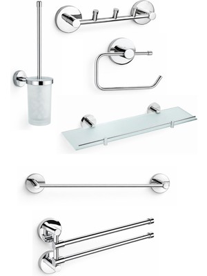 PremiumPort Şık ve Fonksiyonel Banyo Aksesuar Seti, Modern Tasarım ve Kullanışlılık