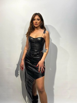 362 Fashion Butik Deri Etek