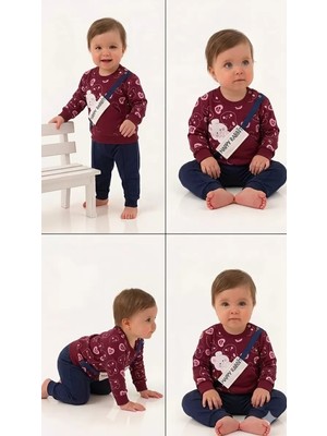 Pekmini Bebe 6/24 Ay Baskılı Penye Bebek Takımı