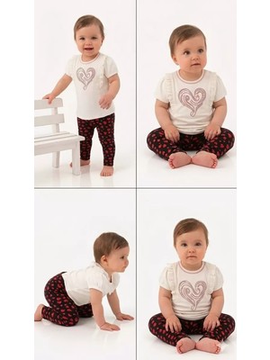 Pekmini Bebe 3/12 Ay Çiçek Taytlı Pamuk Bebek Takımı