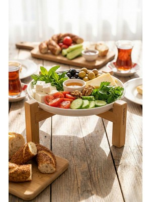 Özgürce Şık 26 cm Porselen Servis ve Kahvaltı Tabağı, Elegant Sunum Için