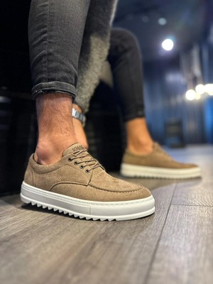 Mevese Modena Bağcıklı Süet Erkek Casual Ayakkabı - Günlük Spor Klasik Camel