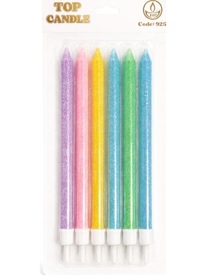 Vipfoni Simli Pastel Mum Seti 15CM 6lı Makaron