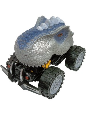 Emh Store Sürtmeli Dinazor Robota Dönüşen Araba 14 cm - Gri (Lisinya)