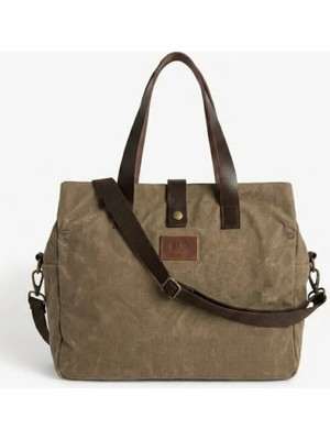 Old Cotton Mumlu Kanvas Çok Bölmeli Omuz Çantası ve El Çantası (Ayarlanabilir Ek Askı) S Ernest Bag