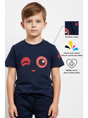 KarmeNova Spark Mode On Baskılı Enerjik %100 Pamuk Erkek Çocuk T-Shirt Tişört | 4-9 Yaş