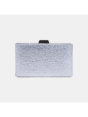 Desa Kadın Gümüş Taş Işlemeli Zincir Askılı Abiye Clutch