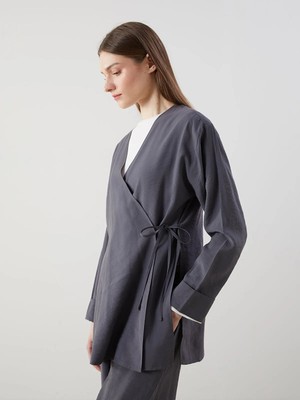 Lc Waikiki Yeni Sezon Kruvaze Yaka Modal Karışımlı Kadın Kimono