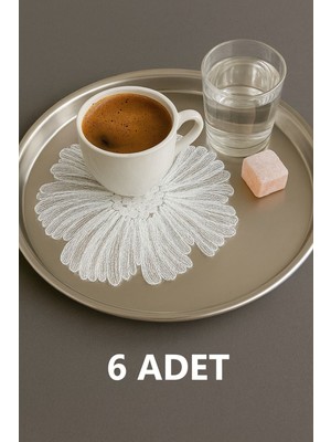 Handanca Artemis Model Dekoratif Güpür Dantel Kahve Kokteyl Sunum Peçetesi