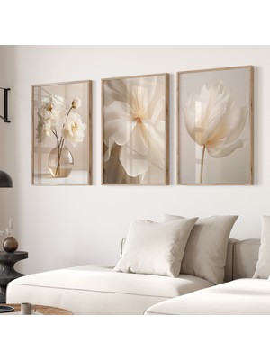 Handanca Tablo, Ahşap 3 Parça Çerçeveli Tablo Seti