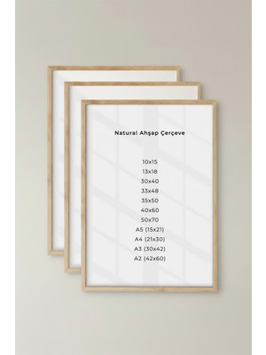 Handanca 3 Adet Ahşap Duvar Çerçevesi – Poster ve Fotoğraf Çerçevesi Salon Ahşap Tablo, Bebek Odası Çerçeve