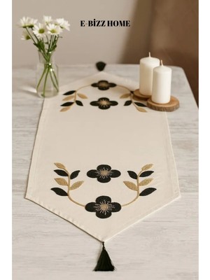 Handanca Punch Nakışlı 1 Adet Runner & Amerikan Servisi & Masa Örtüsü