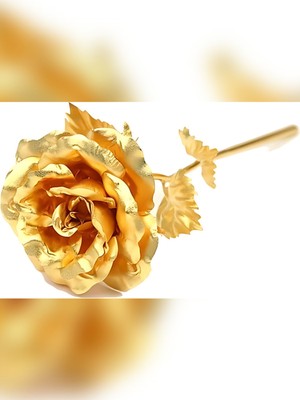 Handanca Sonsuzluk Gülü Hediyelik Gül Gold Renk Ev Dekor  Sevgiliye Hediye Anneler Günü Hediyesi Solmayan Gül