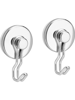 PremiumPort 2'li Vantuzlu Metal Duvar Askısı Seti, 10 Cm, Pratik ve Şık Dekorasyon